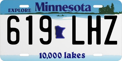 MN license plate 619LHZ