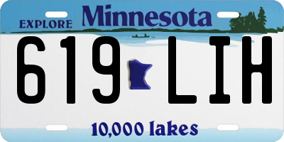MN license plate 619LIH