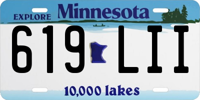 MN license plate 619LII