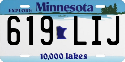 MN license plate 619LIJ