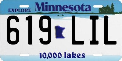 MN license plate 619LIL