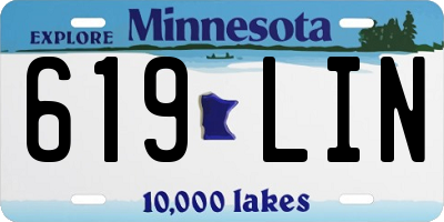 MN license plate 619LIN