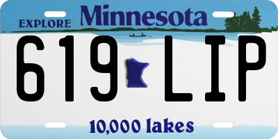 MN license plate 619LIP