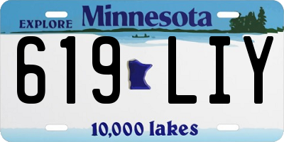 MN license plate 619LIY