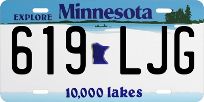 MN license plate 619LJG