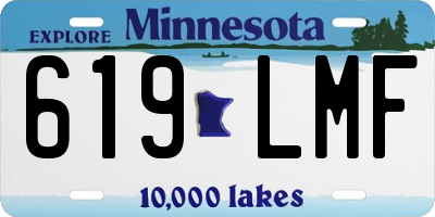MN license plate 619LMF