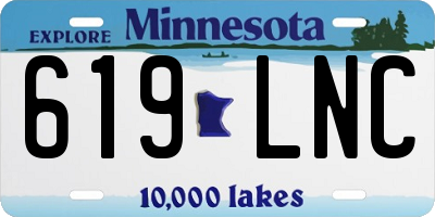 MN license plate 619LNC
