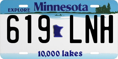 MN license plate 619LNH