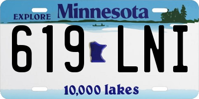 MN license plate 619LNI