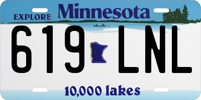 MN license plate 619LNL
