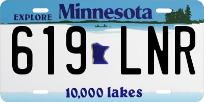 MN license plate 619LNR