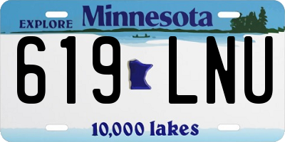 MN license plate 619LNU