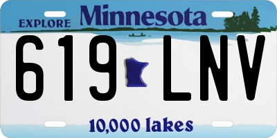 MN license plate 619LNV