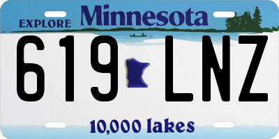 MN license plate 619LNZ