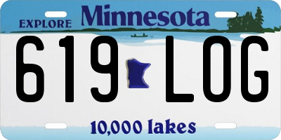 MN license plate 619LOG