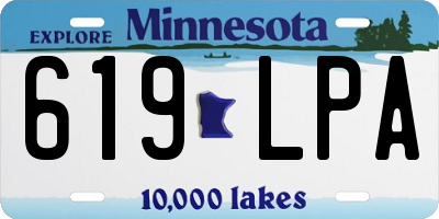 MN license plate 619LPA