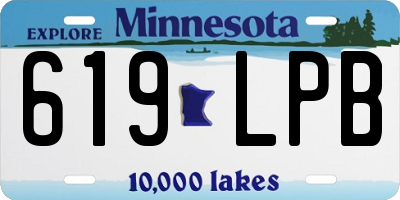 MN license plate 619LPB