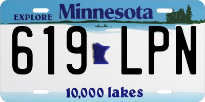 MN license plate 619LPN