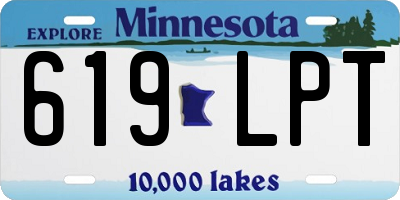 MN license plate 619LPT