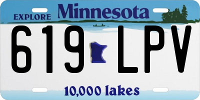 MN license plate 619LPV