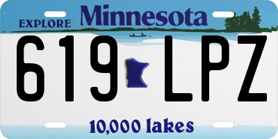 MN license plate 619LPZ