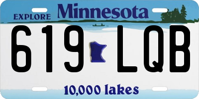 MN license plate 619LQB