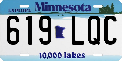MN license plate 619LQC