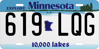 MN license plate 619LQG