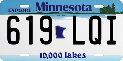 MN license plate 619LQI