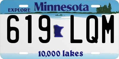 MN license plate 619LQM