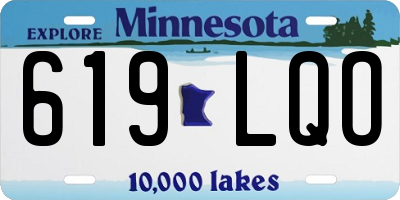 MN license plate 619LQO
