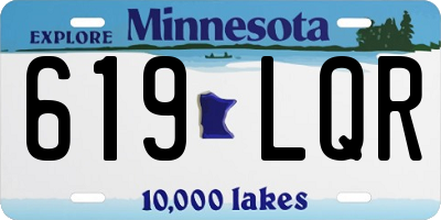 MN license plate 619LQR
