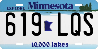 MN license plate 619LQS