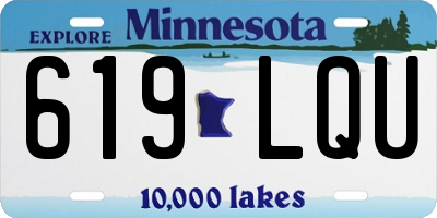 MN license plate 619LQU