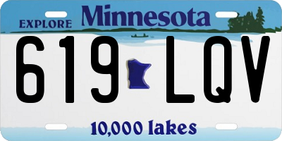 MN license plate 619LQV