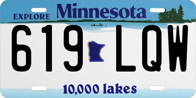MN license plate 619LQW