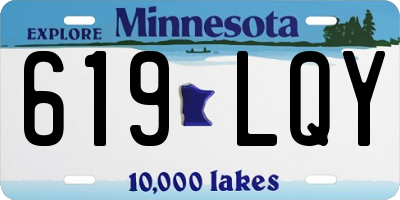MN license plate 619LQY