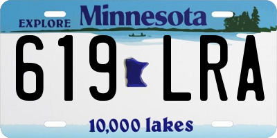 MN license plate 619LRA