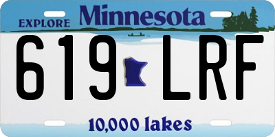 MN license plate 619LRF