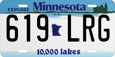 MN license plate 619LRG