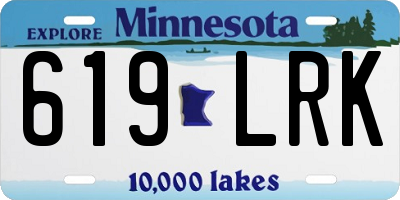 MN license plate 619LRK