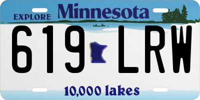 MN license plate 619LRW