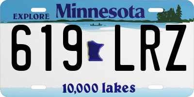 MN license plate 619LRZ