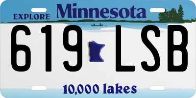 MN license plate 619LSB