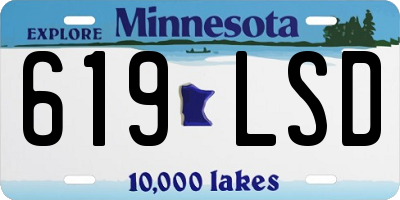 MN license plate 619LSD