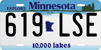 MN license plate 619LSE