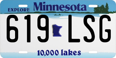 MN license plate 619LSG