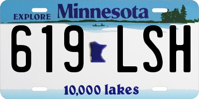 MN license plate 619LSH
