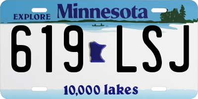 MN license plate 619LSJ