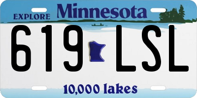 MN license plate 619LSL